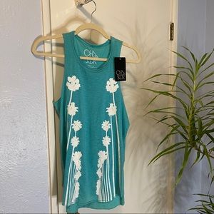 Chaser NWT Palm Tree Dream Tank Top SzM